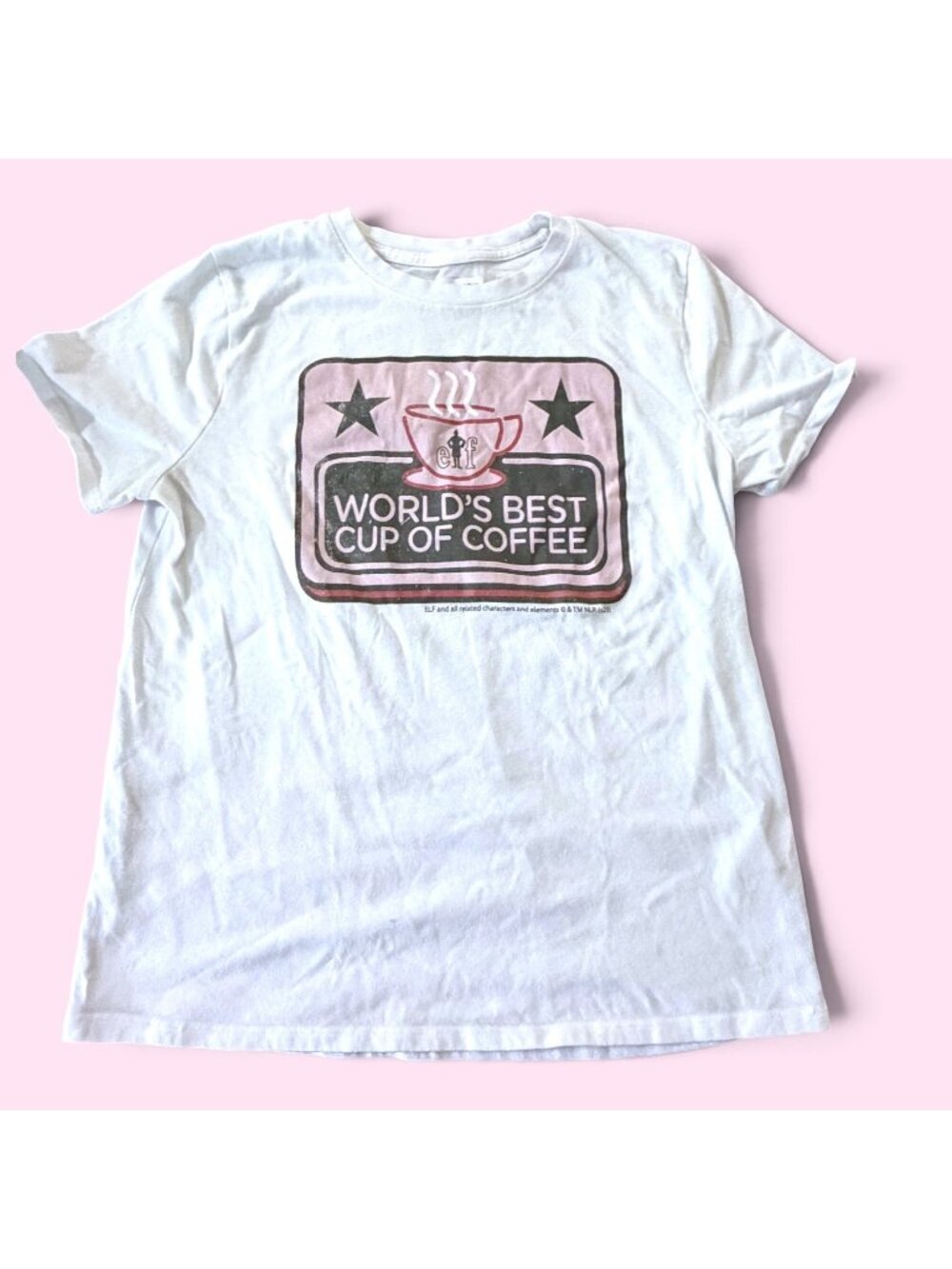 Abercrombie Kids Elf Movie "World's Best Cup of Coffee" Graphic Tee size 13/14